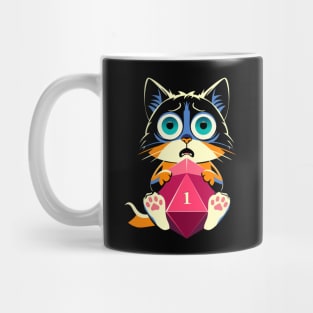 Critical Fail Cat D20 Dice Mug